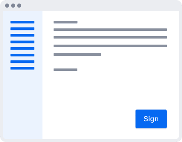 Illustration of sign button in existing software