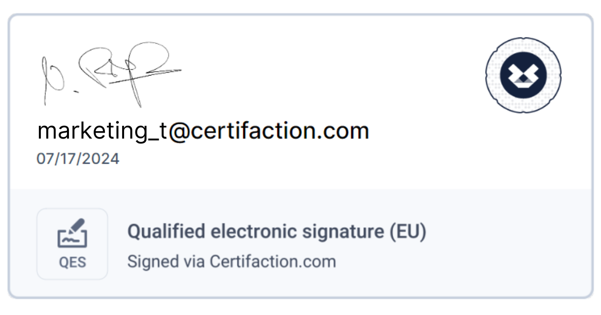 Signaturkarte Certifaction