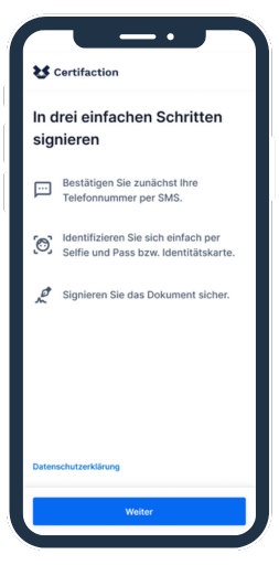 Illustration of sign button in existing software